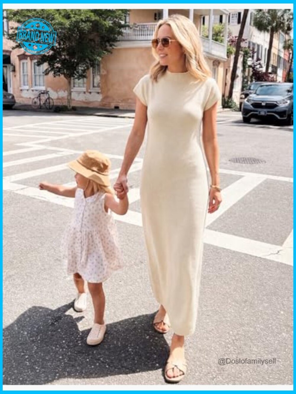 Bodycon Knit Maxi Dress Business Casual Crew Neck Slit Summer - Picture 3 of 7